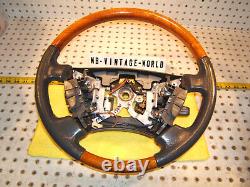 Lexus 2005 LS430 Dark Gray Leather WOOD Steering Genuine 1 Wheel, No air Cover