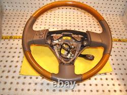 Lexus 2008 RX350 Khaki Leather WOOD Steering Genuine OEM 1 Wheel, No air Cover