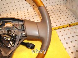 Lexus 2008 RX350 Khaki Leather WOOD Steering Genuine OEM 1 Wheel, No air Cover