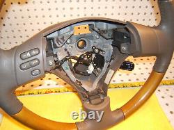 Lexus 2008 RX350 Khaki Leather WOOD Steering Genuine OEM 1 Wheel, No air Cover