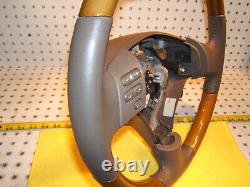 Lexus 2008 RX350 Khaki Leather WOOD Steering Genuine OEM 1 Wheel, No air Cover