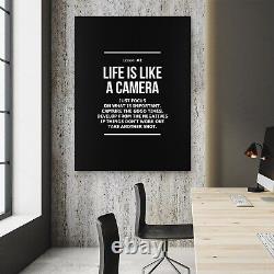 Life Is Like A Camera Wall Art Capture Good Times, Develop from Negatives Poster