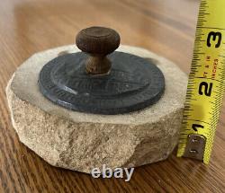 London Blitz 1941 Orig Stone From Bombed Houses of Parliament WW II Wood Handle