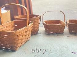 Longerberger basket lot of 11 baskets all sizes from 1984-1999