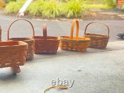 Longerberger basket lot of 11 baskets all sizes from 1984-1999