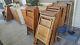 Lot Of 30 Vintage Folding Chairs Mid Century Wooden Slat Seat Mcm