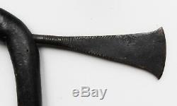Lot of 4 old african knives and 1 old african axe from Congo & Sudan bijl epee