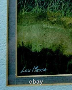 Louis Messa Original Watercolor Artist Signed /Handwritten Note Pro Framed / Mat