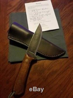 Lucas forge, elk river hunter, O-1, Osage, leather sheath. New. Unused. From Lucas