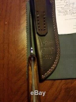 Lucas forge, elk river hunter, O-1, Osage, leather sheath. New. Unused. From Lucas