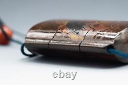 MAKIE INRO Koi Fish 1800's Japanese Antique / Vintage Ship from Japan