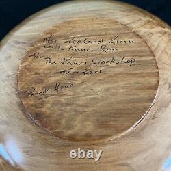 MCM Kauri Ancient Wood Bowl from New Zealand, Used, Great Condition. Signed