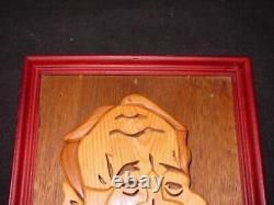 MEL BROOKS Incredible Wood Carved Artwork from Comedy Shrine 12.25' x 10