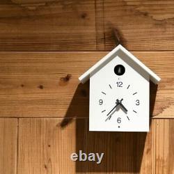 MUJI Cuckoo Clock Large Size White Light Sensor Simple from JAPAN