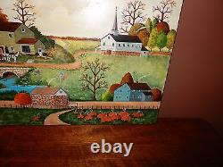 Madeline Wood, Early Township, Original Oil painting from 1979. Superb Condition