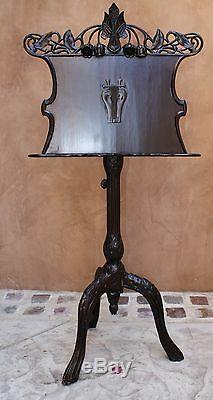 Magnificent Austrian 19 Century Hand Carved Wood Music Stand From Vien Museum