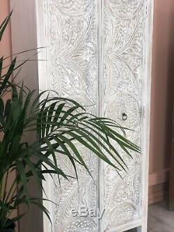 Magnificent Hand Carved Armoire / Cabinet Made From Mango Wood