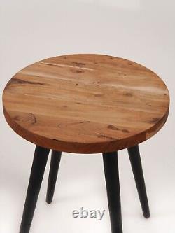 Magnolia Solid Wood Round End Table (24) Natural
