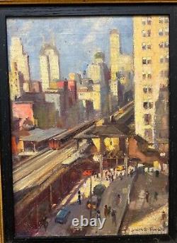 Manhattan Skyline view from Roosevelt Station Queens by Joseph Trovato -Italian