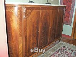 Marble topped Antique French Bar or sideboard from the1930's Amazing Wood
