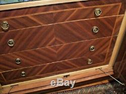 Marble topped Antique French Bar or sideboard from the1930's Amazing Wood