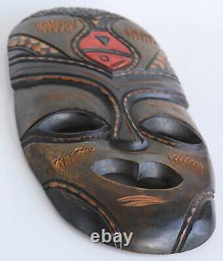 Mayan Hand-Crafted Tribal Wood Carving Vintage Mask from Guatemala