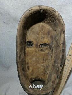 Mblo Portrait Mask from the Ivory Coast Authentic Carved African Wood Art