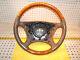Mercedes 00-06 W215, W220 Leather Chestnut Wood Biege Steering 1 Wheel, No Bag