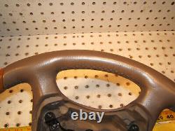 Mercedes 00-06 W215, W220 Leather CHESTnut WOOD Biege Steering 1 Wheel, NO bag