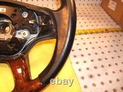 Mercedes 07-09 W216 C, W221 S Leather BURL WOOD black Steering OEM 1 Wheel only