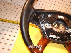 Mercedes 07-09 W216 C, W221 S Leather BURL WOOD black Steering OEM 1 Wheel only