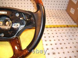 Mercedes 07-09 W216 C, W221 S Leather BURL WOOD black Steering OEM 1 Wheel only