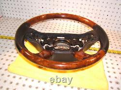 Mercedes 07-09 W216 C, W221 S Leather BURL WOOD black Steering OEM 1 Wheel only