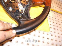 Mercedes 07-09 W216 C, W221 S Leather BURL WOOD black Steering OEM 1 Wheel only