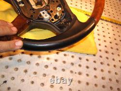 Mercedes 07-09 W216 C, W221 S Leather BURL WOOD black Steering OEM 1 Wheel only