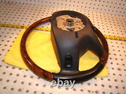 Mercedes 07-09 W216 C, W221 S Leather BURL WOOD black Steering OEM 1 Wheel only