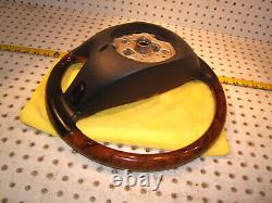 Mercedes 07-09 W216 C, W221 S Leather BURL WOOD black Steering OEM 1 Wheel only