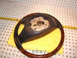 Mercedes 07-09 W216 C, W221 S Leather BURL WOOD black Steering OEM 1 Wheel only