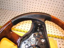 Mercedes 07-09 W216 C, W221 S Leather BURL WOOD black Steering OEM 1 Wheel only