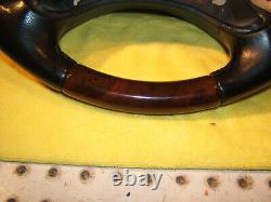 Mercedes E W219, W209, L W211 Leather BURL WOOD BLACK Classic Steering OEM 1 Wheel