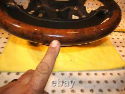 Mercedes E W219, W209, L W211 Leather BURL WOOD BLACK Classic Steering OEM 1 Wheel