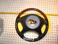 Mercedes E W219, W209, L W211 Leather BURL WOOD BLACK Classic Steering OEM 1 Wheel