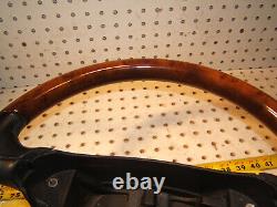 Mercedes E W219, W209, L W211 Leather BURL WOOD BLACK Classic Steering OEM 1 Wheel