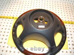 Mercedes E W219, W209, L W211 Leather BURL WOOD BLACK Classic Steering OEM 1 Wheel