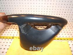 Mercedes W215 CL500 00-6 Leather Burl WOOD charcoal Steering 1 Wheel, NO cover