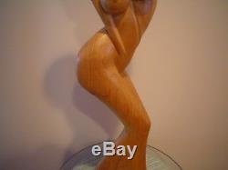 Mermaid, Vargas Girl, Jessica Rabbit Inspired Wood Hand Carved 38, From Half Log