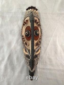 Mid-20th C. Papua New Guinea Mask from Sepik River, Hand-Carved, Painted with More