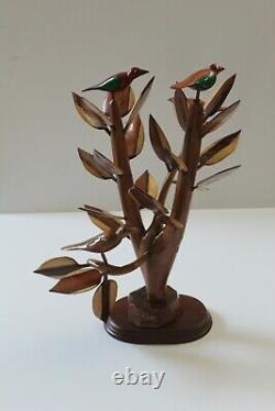 Mid Century Modern 50s Folk art handmade tree sculpture from prominent home