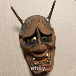Mini Noh Mask Wisdom Wood Carving Traditional Crafts Hannya from Japan