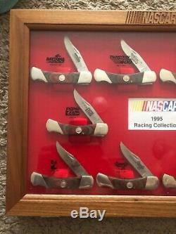 NASCAR 1995 10 Knife Collection Bear MGC ALL 10 MAJOR RACES FROM 1995 DISPLAY
